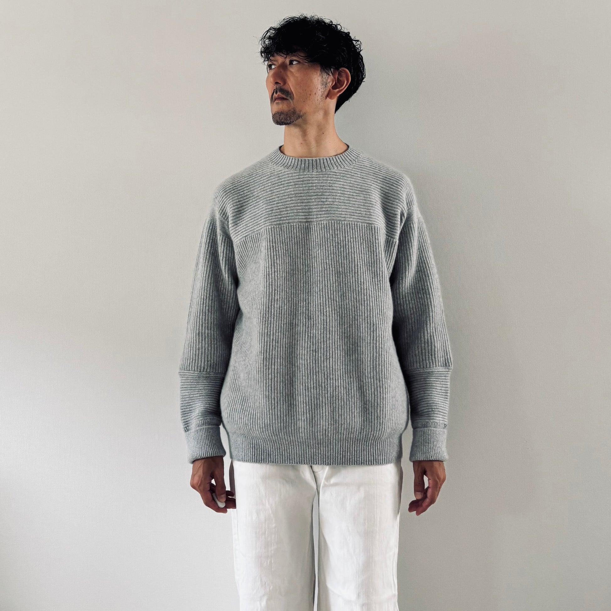 cleaveland <br> "The new world" <br> C/pullover long sleeve l,gray Pure cashmere