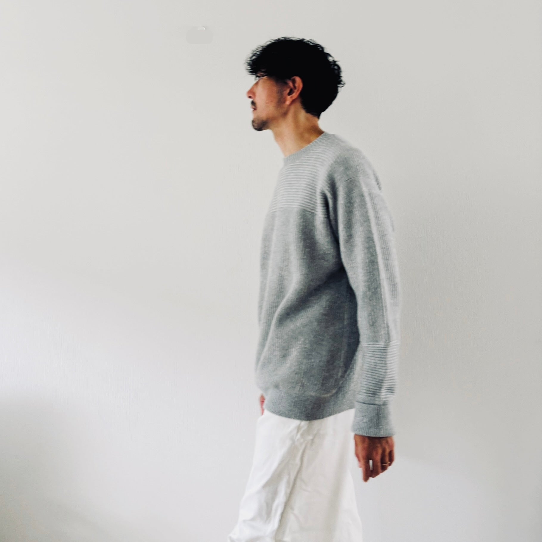 cleaveland <br> "The new world" <br> C/pullover long sleeve l,gray Pure cashmere