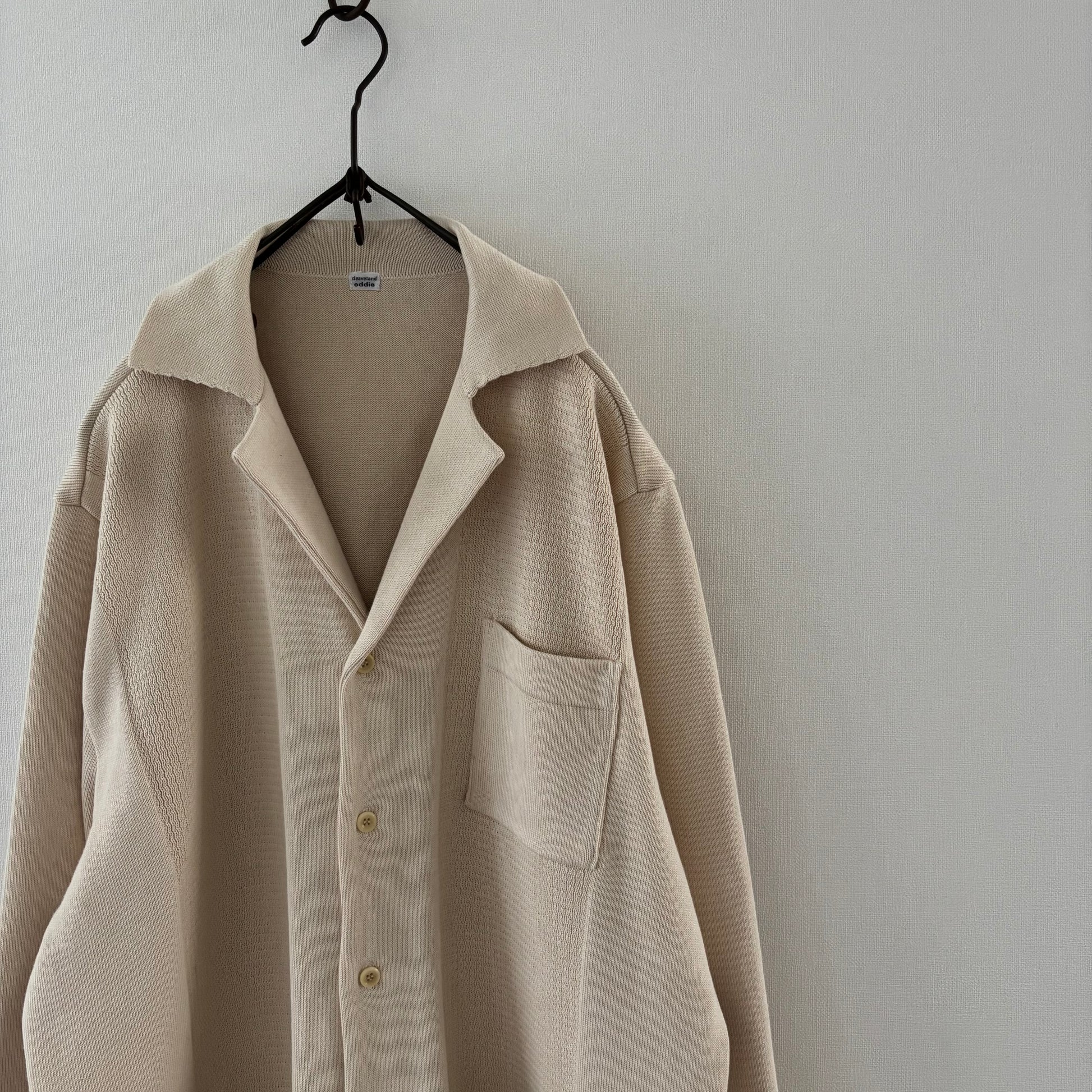 cleaveland <br> "The new world" <br> OC/cardigan long sleeve Raw white