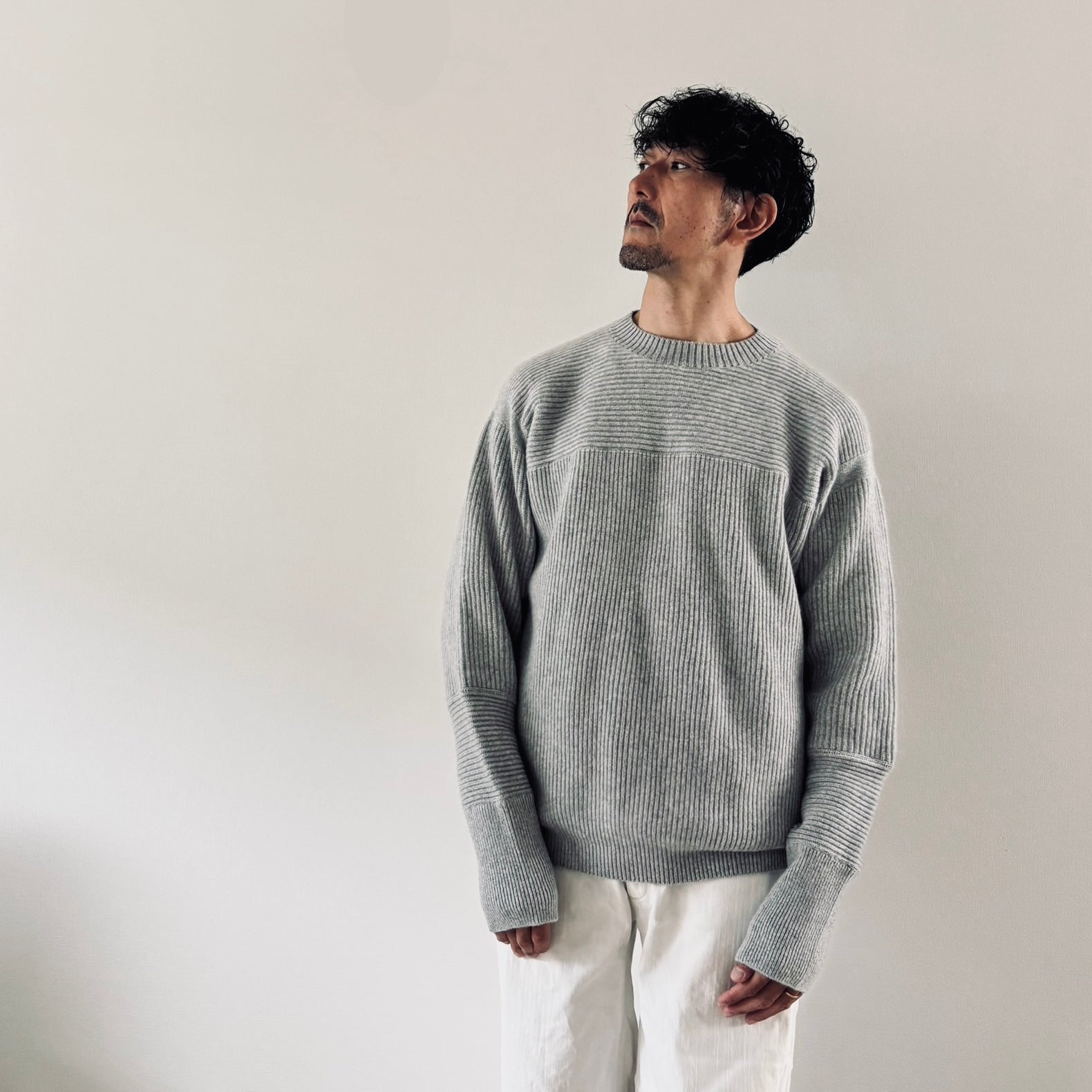 cleaveland <br> "The new world" <br> C/pullover long sleeve l,gray Pure cashmere