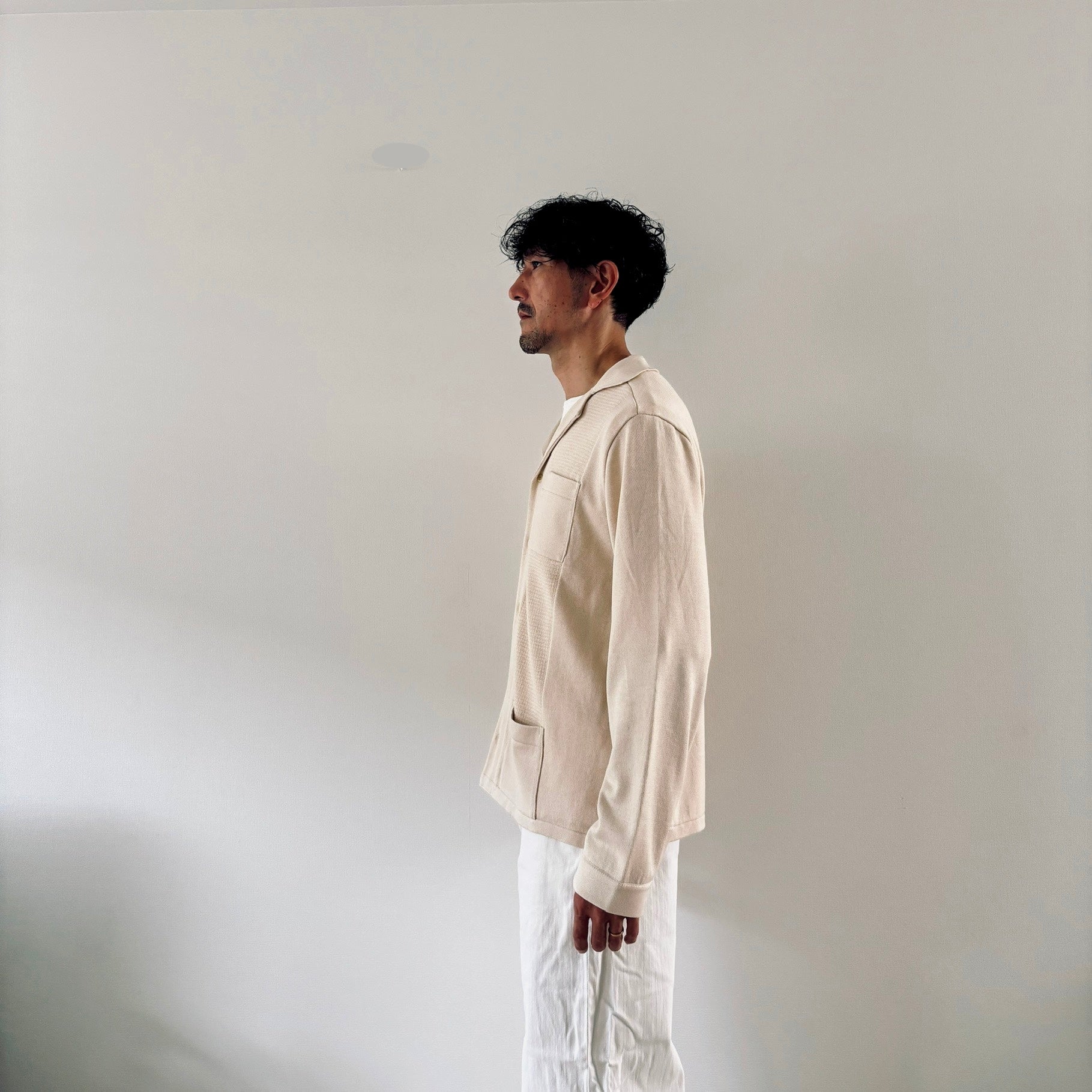 cleaveland <br> "The new world" <br> OC/cardigan long sleeve Raw white