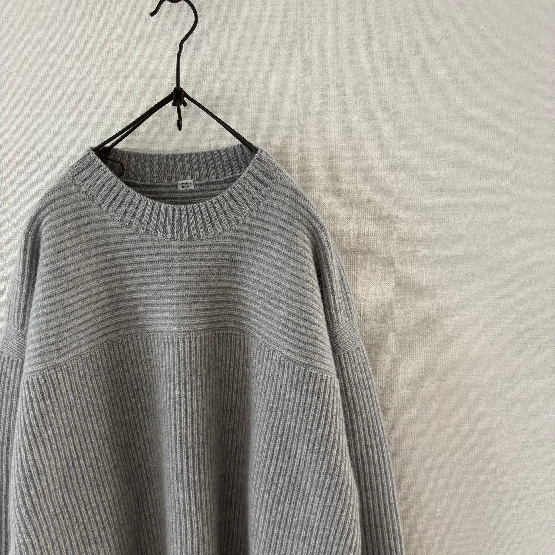 cleaveland <br> "The new world" <br> C/pullover long sleeve l,gray Pure cashmere