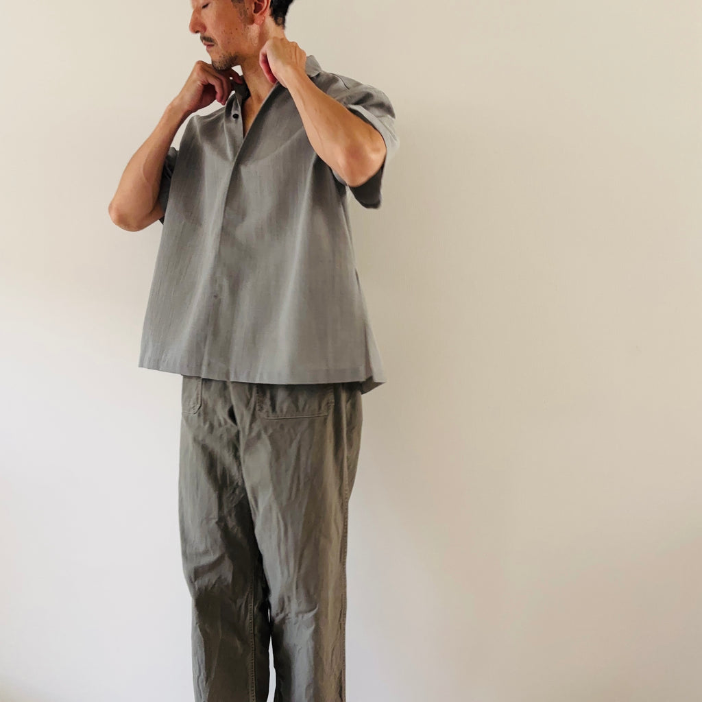 cleaveland×BELLA MOLNAR <br> : to order <br>  “Aunt’s blouse originals s/sleeve“ ice wool