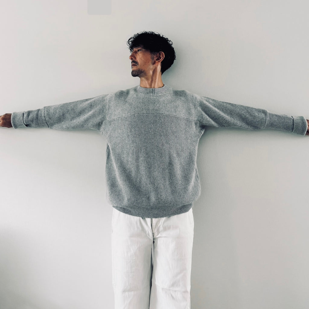 cleaveland <br> "The new world" <br> C/pullover long sleeve l,gray Pure cashmere