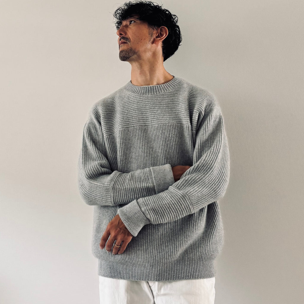 cleaveland <br> "The new world" <br> C/pullover long sleeve l,gray Pure cashmere
