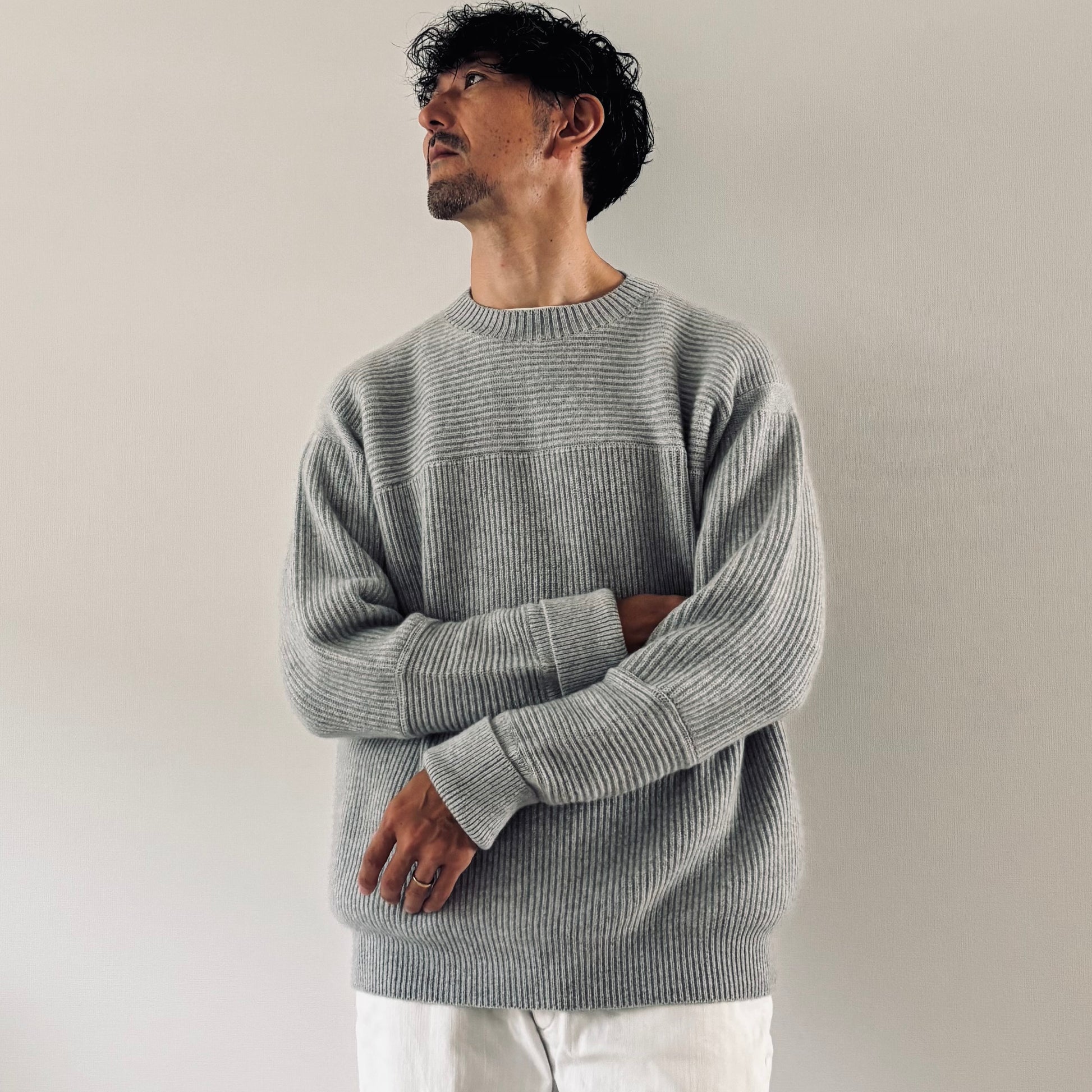 cleaveland <br> "The new world" <br> C/pullover long sleeve l,gray Pure cashmere