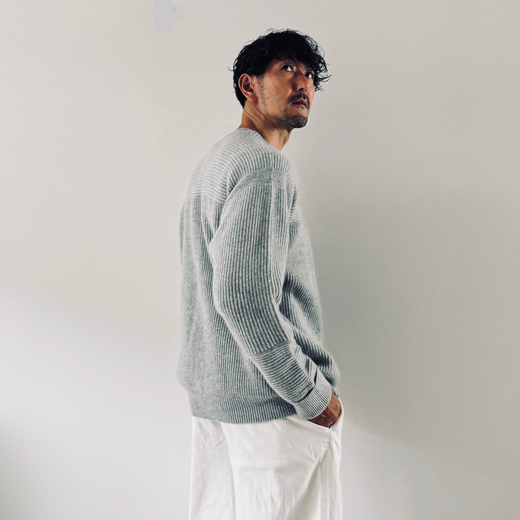 cleaveland <br> "The new world" <br> C/pullover long sleeve l,gray Pure cashmere