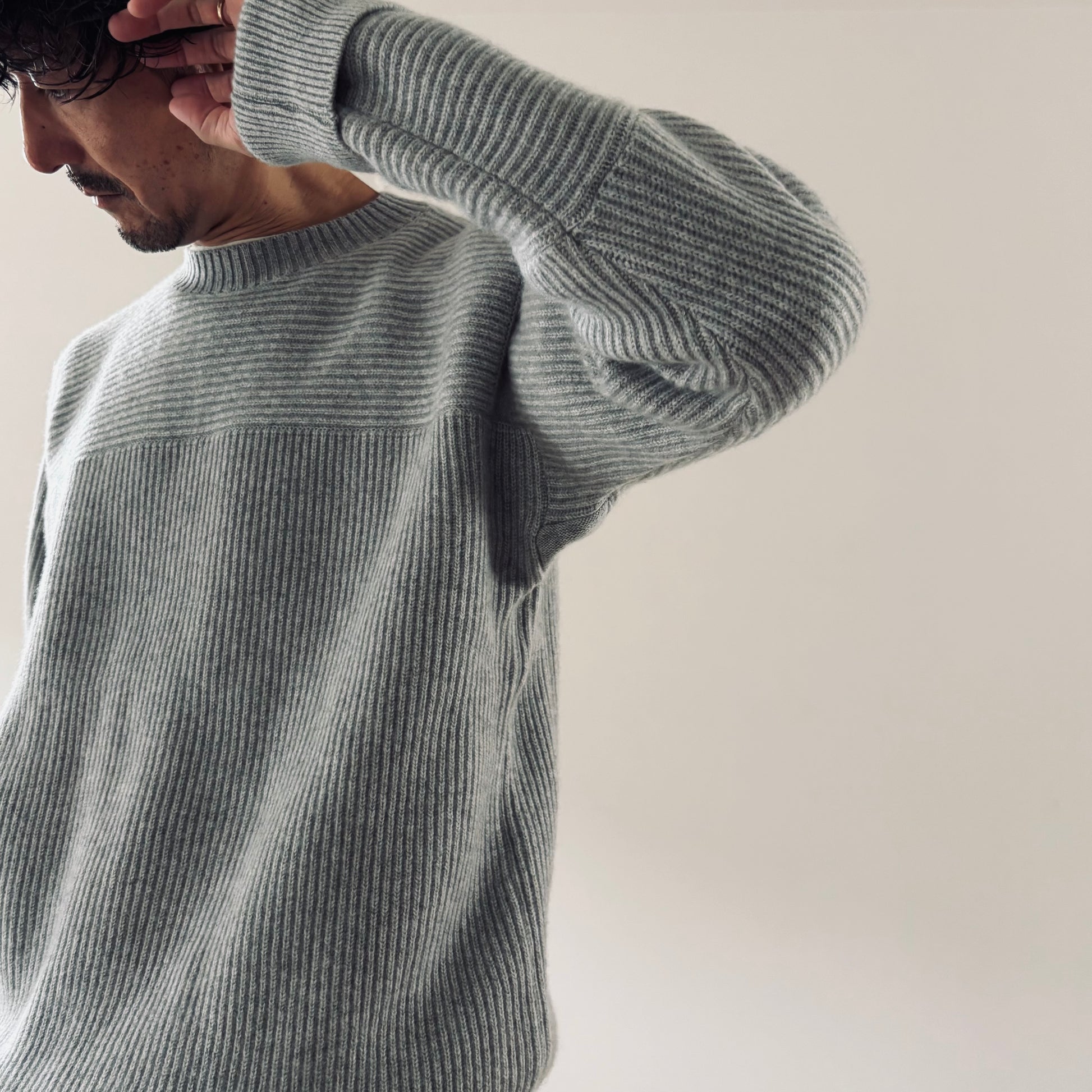 cleaveland <br> "The new world" <br> C/pullover long sleeve l,gray Pure cashmere