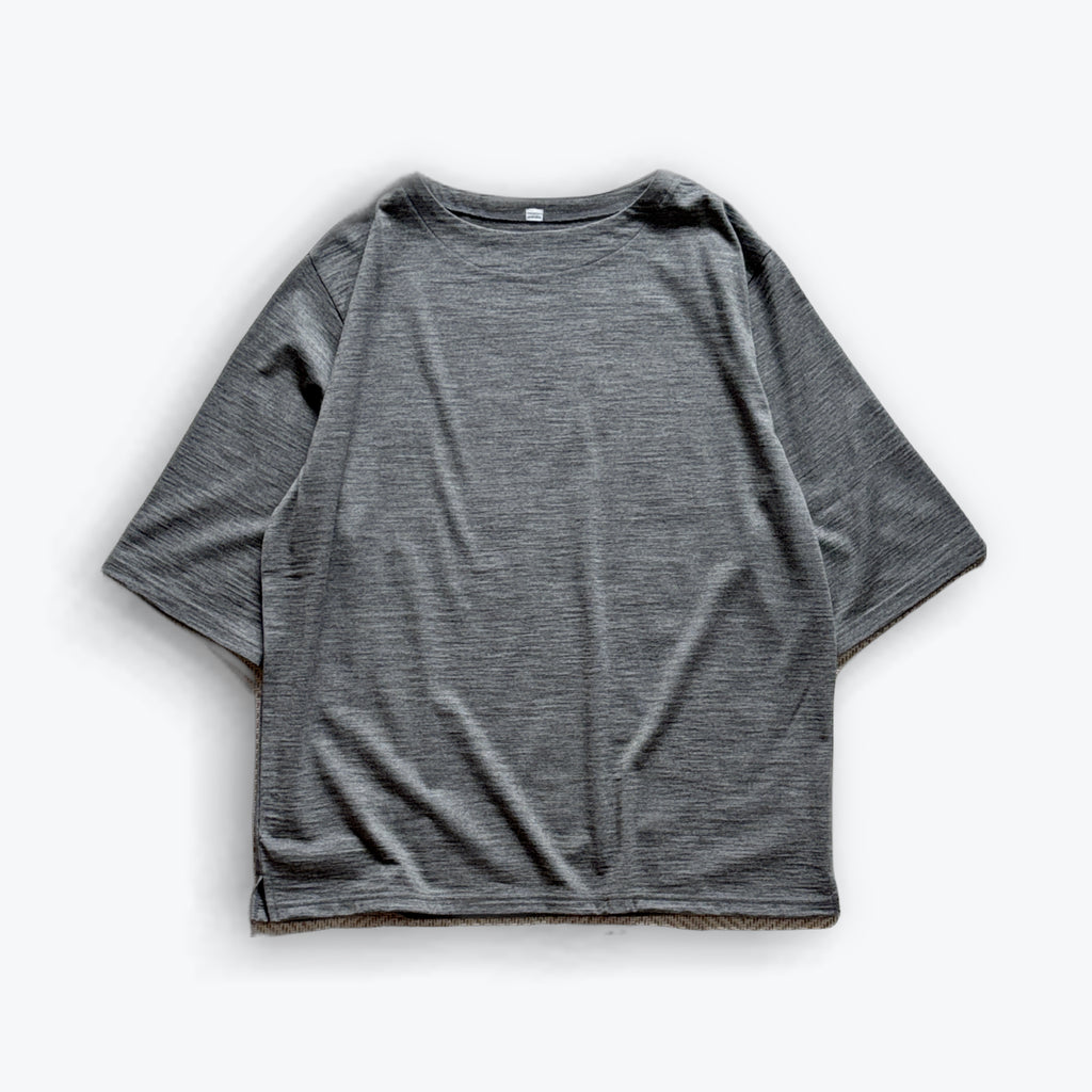 cleaveland    <br>  ”Out of everywhere”   <br> C/pullover Half sleeve Wool jersey Gray