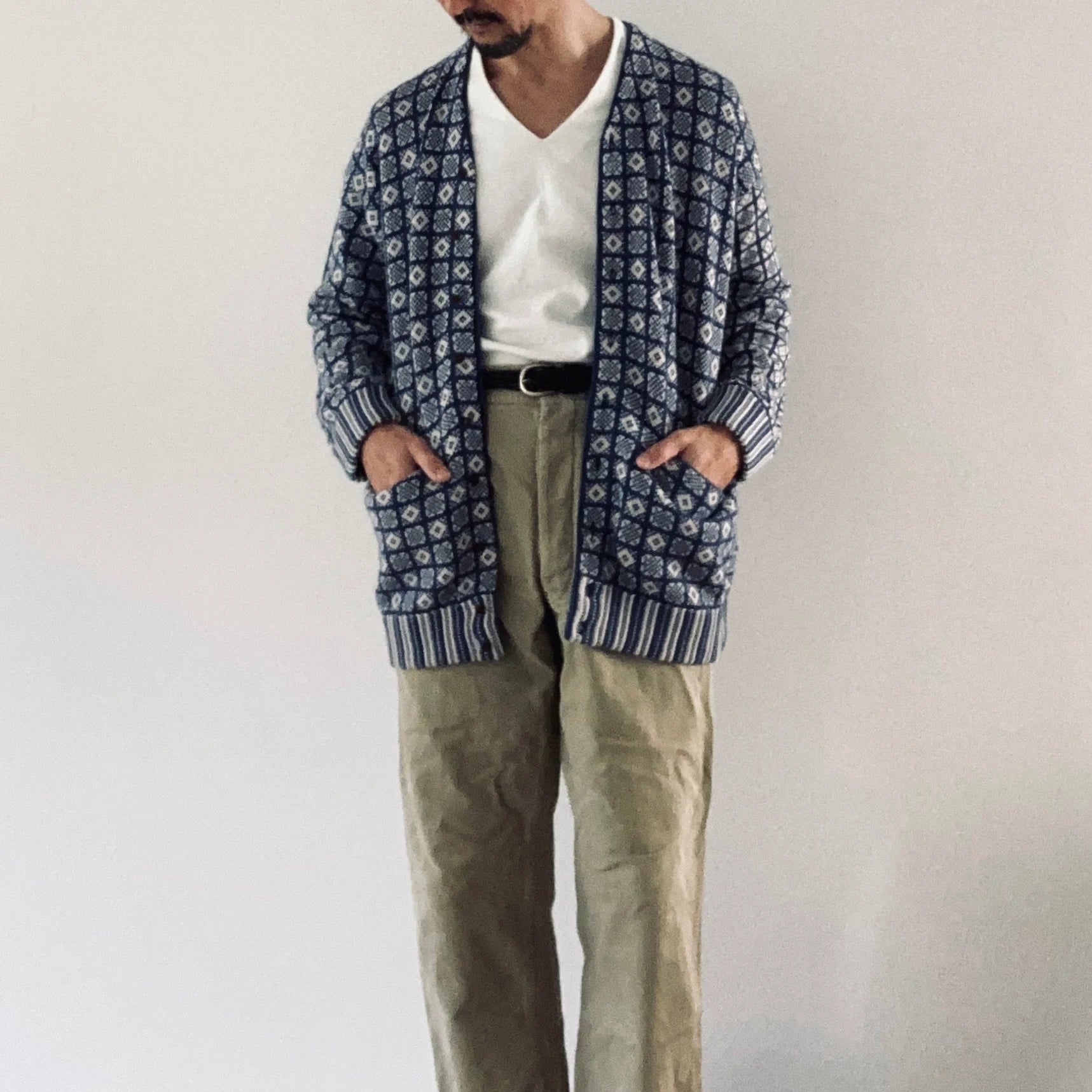 cleaveland ST~déformation~  V/Jacket long sleeve Blue