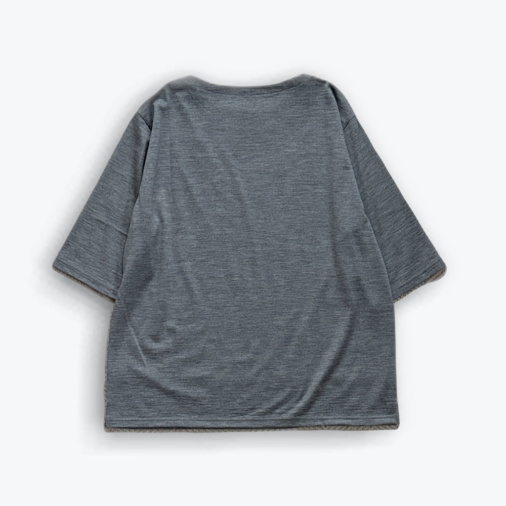 cleaveland    <br>  ”Out of everywhere”   <br> C/pullover Half sleeve Wool jersey Gray