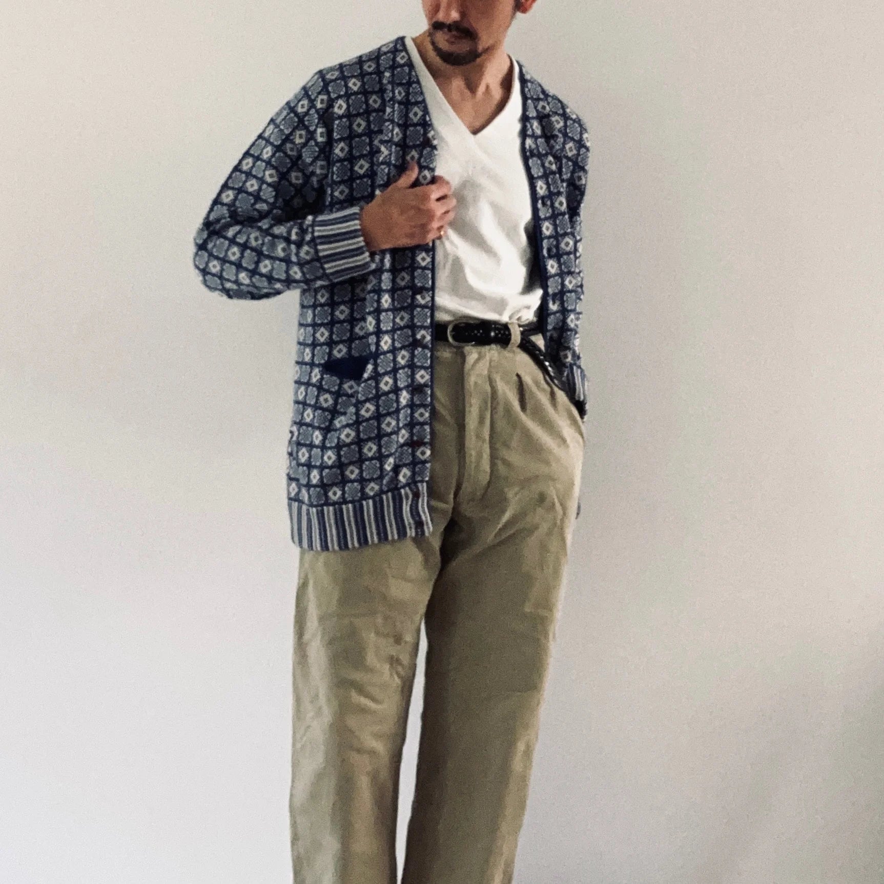 cleaveland ST~déformation~  V/Jacket long sleeve Blue
