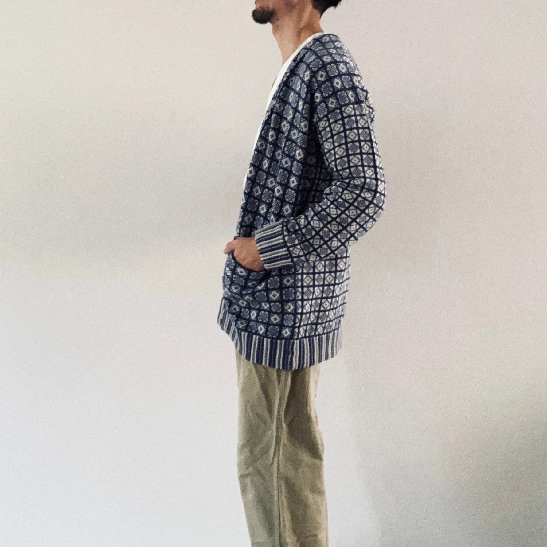 cleaveland ST~déformation~  V/Jacket long sleeve Blue